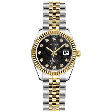 black face diamond lady dress rolex quartz|lady datejust Rolex watch.